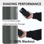 2pcs Modern 100% Blackout Curtain with Coated Lining, Curains for Bedroom, Living Room, Dining Room, Bathroom, Home Decor 3