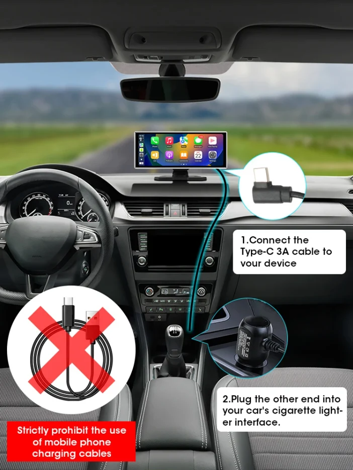 10/11.26 inch Dash Cam 4K Car DVR Wireless Carplay & Android Auto GPS Navigation Video Recorder Dashboard Dual Lens Wifi FM AUX 10/11.26 inch Dash Cam 4K Car DVR Wireless Carplay & Android Auto GPS Navigation Video Recorder Dashboard Dual Lens Wifi FM AUX