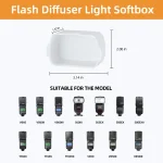 Flash Diffuser Dome Bounce Fit for Canon Speedlite 580EX 580EX II V850 860II TT685 TT600 TT520II Yongnuo YN-560/565 5