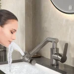 Dual Mode Universal Rotating Faucet Robotic Arm Wash Basin Kitchen Bathroom Hot and Cold Household Basin Wash Basin Sink 5
