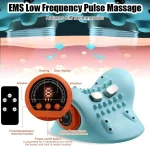 Electric Neck Cervical Traction Massager Vibration Kneading Massage Pillow Ergonomic Head Pillow Home Relax Tool 2
