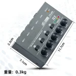 Upgraded Depusheng Ultra Low Noise 4/6/8 Channel Line Mixer Mini Sound Mixer Power Supply DC5V Easy Operation Audios Mixer 6
