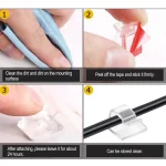 Cable Organizer Clips Wire Winder Holder Cord Protector USB Cable Management Adhesive Hooks Desk Clamp For Earphones Mouse Wire 6