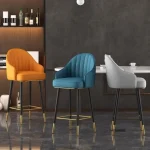 Modern Minimalist Living Room High Bar Chairs Home Furniture Restaurant Bar Stool Hotel Swivel Backrest Armchair p l 3