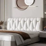 Simple Designer Bed Headboards for Guest Rooms Stain-resistant Soft Cushion Headboard European Tech Fabric Headboard for Bedside