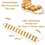 Wood Therapy Massage Tools,Wood Back Massager Roller Rope - for Body Shaping,Pain Relief,Wooden Therapy Lymphatic Tool 2