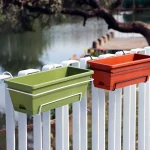 Hanging Planter for Balcony Railing Plant Basket Fence Planter Home Decor Window Box Planter Flower Pot for Garden Deck Yard 6L 4