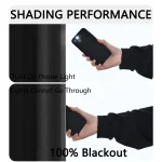 1pc 100% Blackout Curtain with Rod Pocket, Curtains for Living Room, Bedroom, Kitchen, Window Curtain, Drapes in Living Room 4