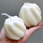 3D Rotating Pillar Candle Silicone Mold Geometric Wave Candle Wax Mould DIY Abstract Art Soap Resin Gypsum Mold Home Craft Decor 2