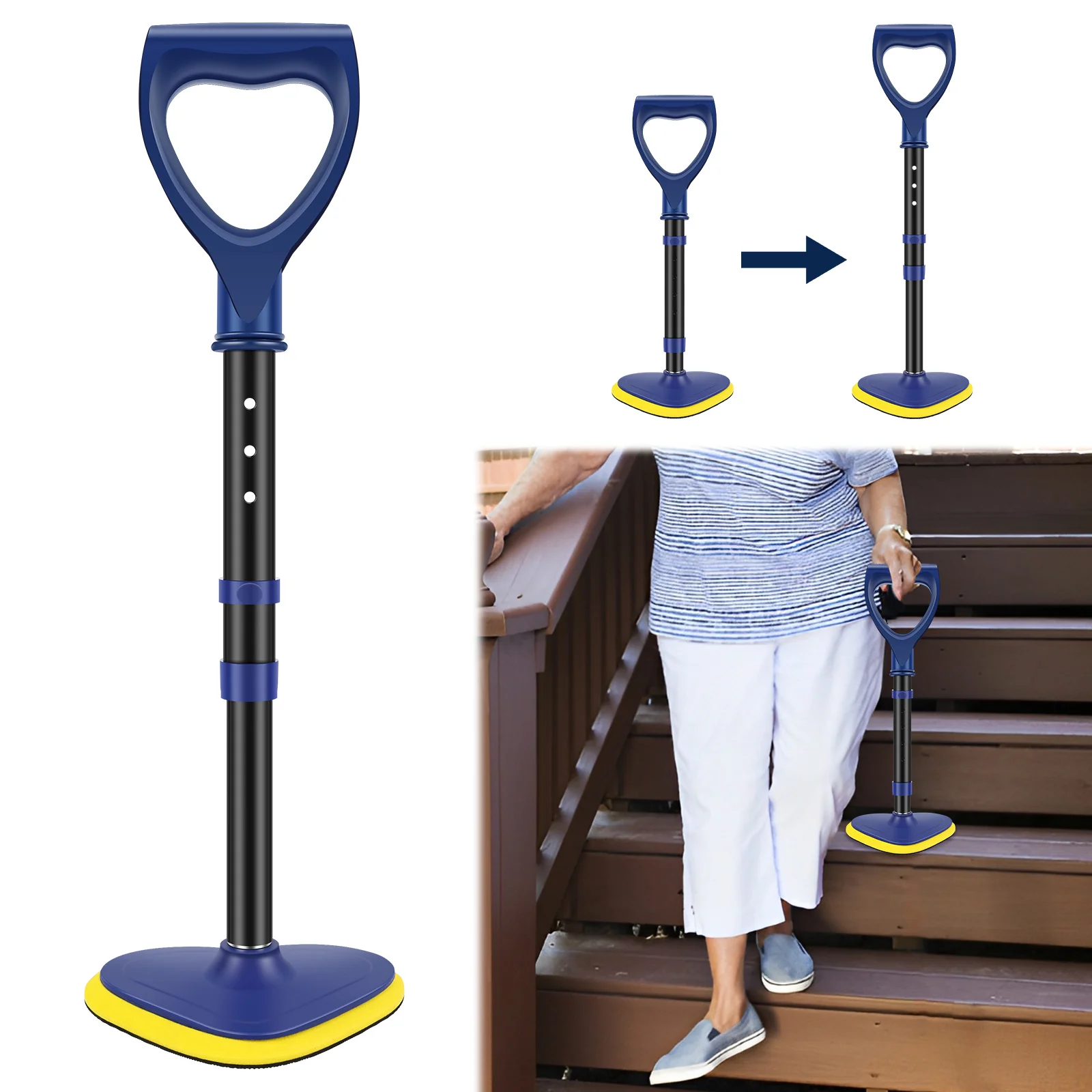 Standing Aid 5 Gear Height Adjustable Standing Assist Devices Non-Slip Mobility Support Stick for Seniors Elderly Walking Helper Standing Aid 5 Gear Height Adjustable Standing Assist Devices Non-Slip Mobility Support Stick for Seniors Elderly Walking Helper