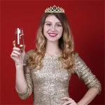 Bling Rhinestone Crystal Crown Birthday Anniversary Decoration Happy Birthday Queen Satin Sash Party Supplies 2