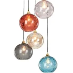Modern Glass Chandelier Nordic Lustre Led Pendant Light for Living Room Restaurant Classical Colorful Glass Hanging Lamp Fixture 6