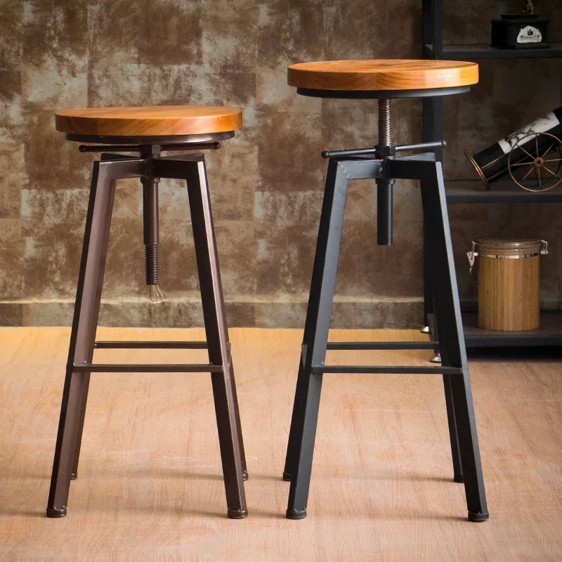 Industrial Swivel Bar Stools ,Wrought-iron Bar Chair,Household Lift Bar Chairs,Solid Wood High Chair,High Bar Stools Industrial Swivel Bar Stools ,Wrought-iron Bar Chair,Household Lift Bar Chairs,Solid Wood High Chair,High Bar Stools