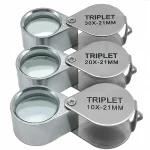 10-30X Pocket Loupe Magnifier Jewelry Magnifying Glass Foldable Diamond  Triplet Jewelers Eye Glass Tool Reading Magnifier 4