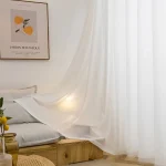 Asazal White Tulle High Quality Thick Yarn Luxury Chiffon Window Curtains For Bedroom Villa Opaque Drapes Living Room Decoration 2