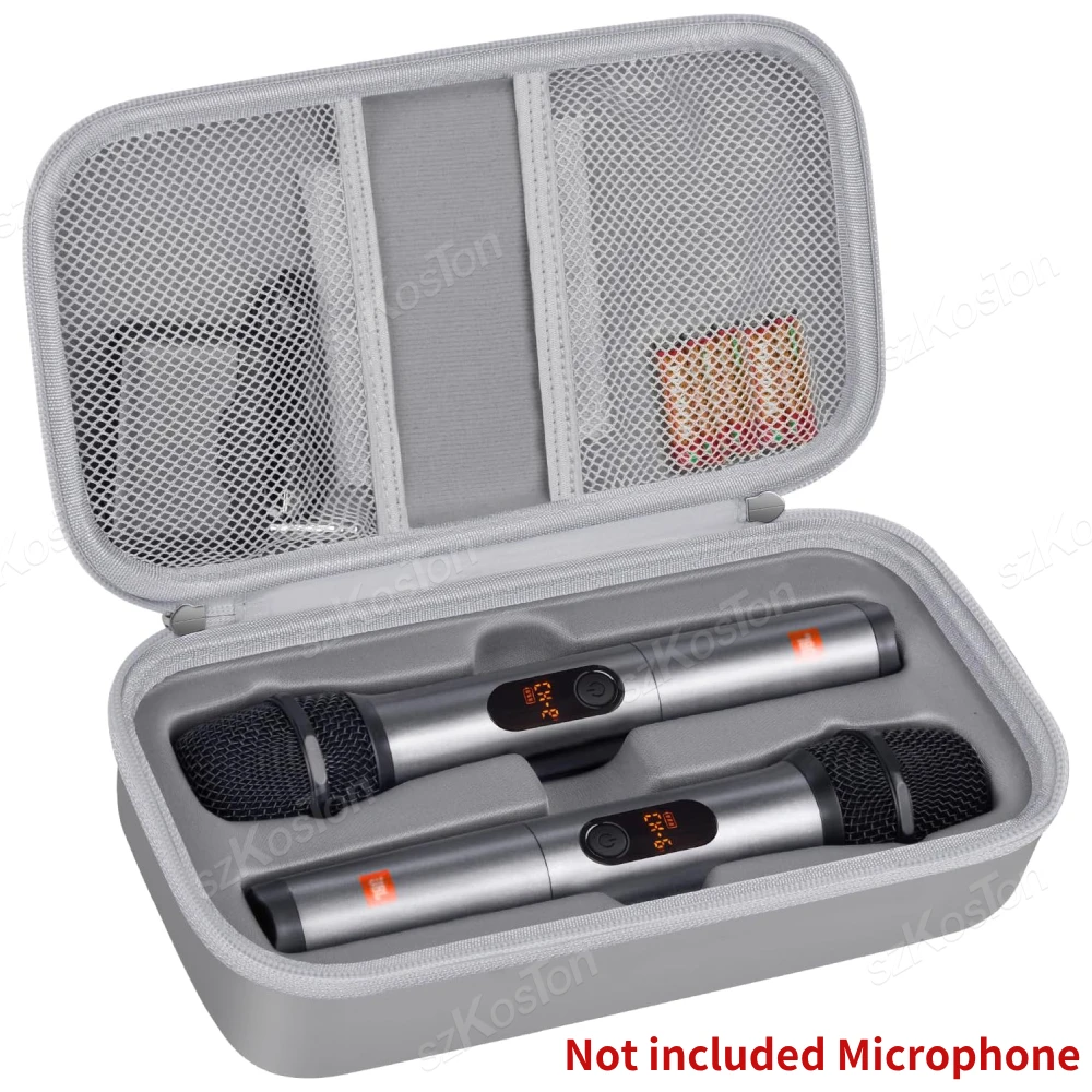Wireless Microphone Case for JBL PartyBox Wireless Two Microphone System Singing Karaoke Dual Mic Handheld Travel Storage Bag Wireless Microphone Case for JBL PartyBox Wireless Two Microphone System Singing Karaoke Dual Mic Handheld Travel Storage Bag