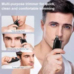 Nose Hair Trimmer for Men USB Rechargeable Nose and Ears Trimmer Mini Nose Hair Remover Wet Dry Electric Man Nose Hair Shaver 2