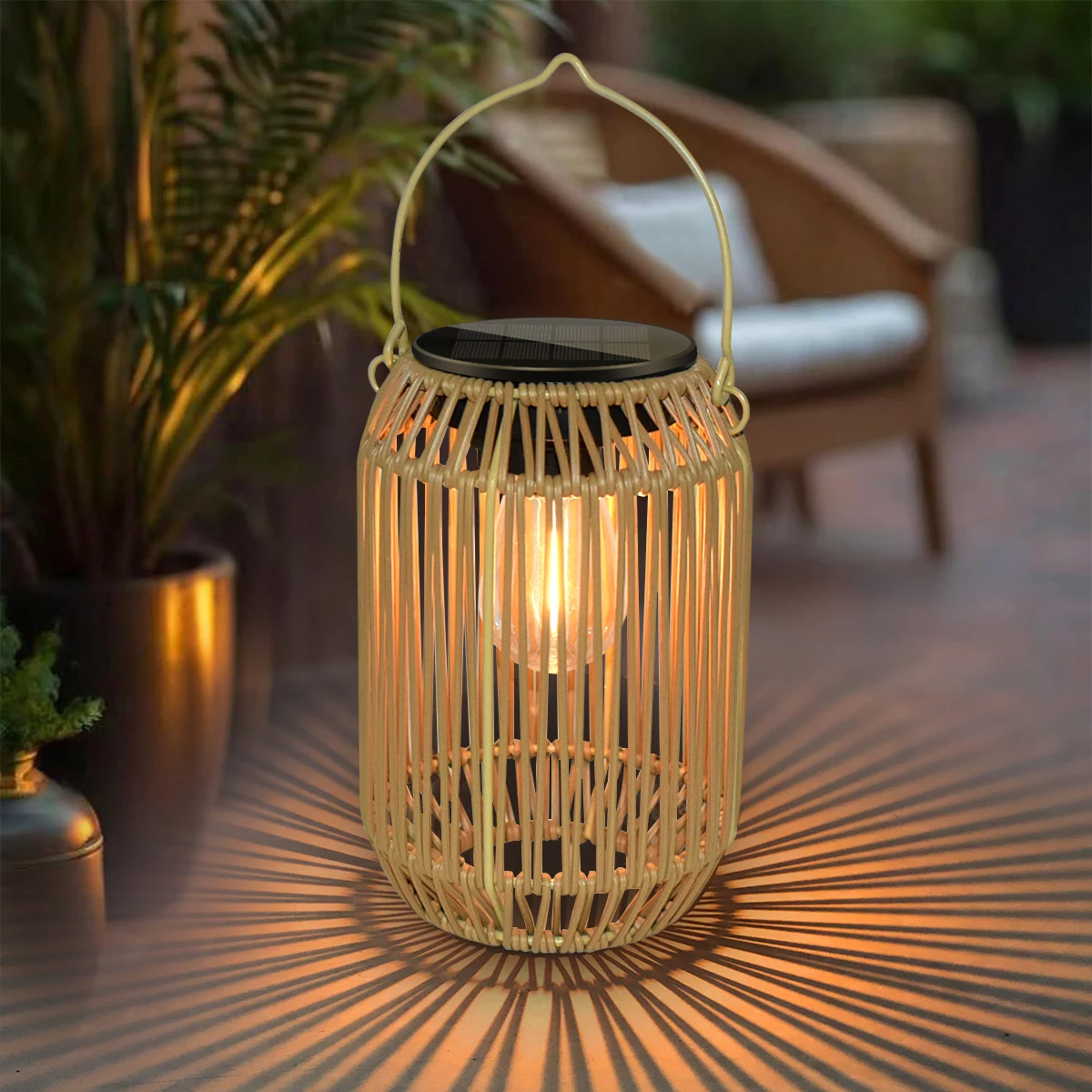 Solar Lanterns Solar Lights Outdoor Waterproof Boho Light for Outside Hanging Rattan Lantern Decoration for Garden Yard Patio Solar Lanterns Solar Lights Outdoor Waterproof Boho Light for Outside Hanging Rattan Lantern Decoration for Garden Yard Patio