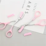 Stainless Steel Eyebrow Trimming Scissors With Comb, Safe Eyebrow Trimming Makeup Tool, Precise Creation Of Perfect Eyebrow Shap 5