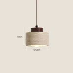 Japanese modern designer wabi-Sabai bedroom bedside lighting bar B&B yellow cave stone chandelier bedside hanging wire lamp 4