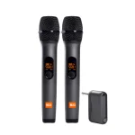 M23 UHF 2 Channel Wireless Microphone System with Rechargeable Receiver Cordless Handheld Mic for Karaoke Church Party DJ 2