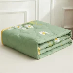 Daisy Printed Quilted Summer Quilt and Pillowcase or Single Quilts Soft Breathable Single Double Blanket Washable Thin Comforter 6