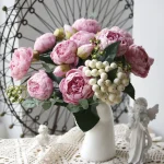 4PCS Artificial Flowers Silk Persian Peony Outdoor Garden Festival Wedding Bridal Bouquets Home Vase Table DIY Gifts Box Decor 5