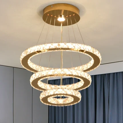 French luxury crystal chandeliers Hall living room Led ceiling lamp pendant ceiling light Room Kitchen Dining table decoration ﻿