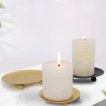 Iron Plate Candle Holder Pillar Art Decorative Pedestal For Wedding Birthdays Party Festival Candlestick Holder Gift Home Decor 3