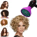 Salon Tool Universal Silicone Hairdryer Diffuser Cover Adjustable Foldable Temperature Resistant Dispersing Drying Hair Dryer 5