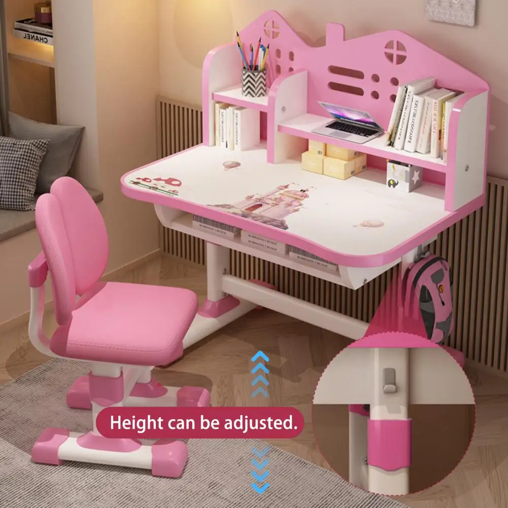 Student Children Table Kids Desk Chair Set Height Adjustable Children School Study Desk with Bookstand and Storage Drawer Student Children Table Kids Desk Chair Set Height Adjustable Children School Study Desk with Bookstand and Storage Drawer