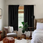 High Shade Waterproof Heat Insulation Indoor Outdoor Curtains Door Curtains Decoration Home Garden 2