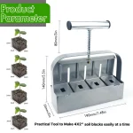 Handheld Seedling 4 Soil Block Maker 2 Inch Soils Blocking Tool Used for Seedling Greenhouse Garden Supplies 6