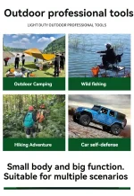 Portable Camping Hiking Traveling Pinic Shovel Multifunctional Ordnance Shovel Survival Outdoor Equipment Garden Tool Shovel 6