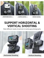 Magnetic Action Camera 360 Degree Rotary Hat Belt Backpack Clip Clamp Mount For DJl OSMO Action 6 5 Pro 4 Go Pro 13 12 11 10 9 2