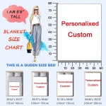 1 Piece of Customized Personalized Blanket Upload Pictures DIY Flannel Blanket - Customized Warm Photos, Soft and Warm, Suitable for Sofa, Bed, Office, Car and Outdoor Travel - Halloween, Thanksgiving, Birthday, Wedding, Couple, Valentine's Day, Graduation, Party Festival Perfect Gift for Men and Women 3