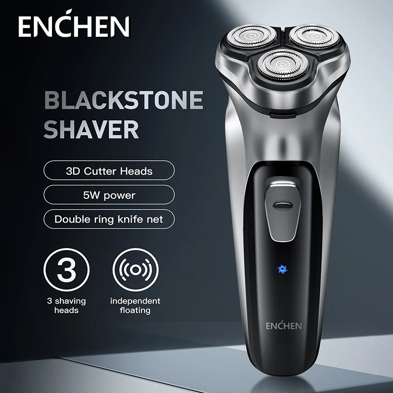 ENCHEN Blackstone Electrical Rotary Shaver for Men 3D Floating Blade Washable Type-C USB Rechargeable Shaving Beard Machine ENCHEN Blackstone Electrical Rotary Shaver for Men 3D Floating Blade Washable Type-C USB Rechargeable Shaving Beard Machine