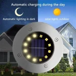 1/4/8Pcs Solar Lights Outdoor 8/20LEDs Disk Underground Lamp Spotlight Buried Solar Light for Home Garden Lawn Yard Decoration 2