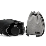 BOONA Camera Bag Backpack Lens Bag Drawstring Pouch Fleece Waterproof Camera bag Protect for DSLR Nikon Canon Sony Pentax 4