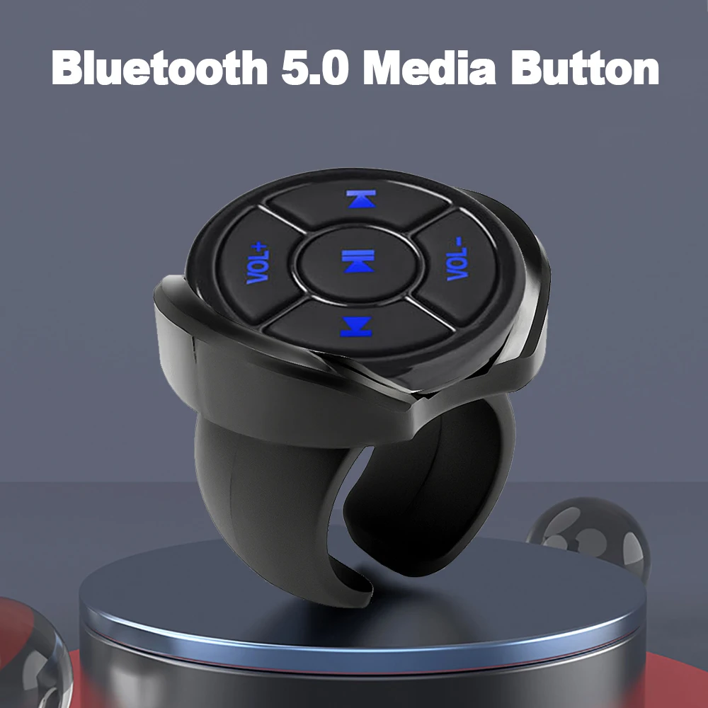 Wireless Bluetooth 5.0 Remote Controller Media Button Car Motorcycle Bike Steering Wheel Music Play for IOS Android Phone Tablet Wireless Bluetooth 5.0 Remote Controller Media Button Car Motorcycle Bike Steering Wheel Music Play for IOS Android Phone Tablet