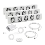 Energy-efficient Fan Heater Radiator Fan For Home Heating Automatic Thermostat Easy Installation Flame Retardant 3