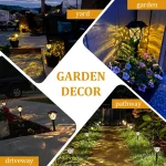 2 Pack LED Solar Lawn Lights Outdoor Waterproof Warm Light Model Garden Courtyard Walkway Villa Landscape Decorative Lights 4