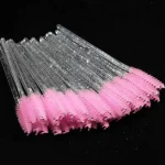 50Pcs Makeup Eyelash Brushes Disposable Crystal Eyebrow brush Diamond Handle Mascara Wand Applicator Lashes Extension Tools 6