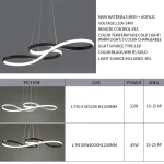 Modern Kitchen Island Pendant Lights Bar Table Dining Room Decor Hanging Lights Remote Dimming Kitchen Led Cord Pendant Lamp 5