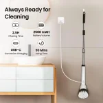 9-in-1 USB Rechargeable Electric Cleaning Brush Telescopic Handle 8 Brush Heads Multi-Surface Cleaner for Home Car 3