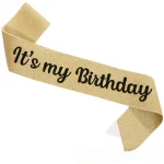 This Is My Birthday Sash for Women Girl  Ribbon Birthday Queen Double Cloth Material Birthday Party Decoration Supplies 3