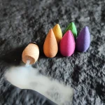 20 pcs Natural Indian Cone Insence Lavender Waterfall Reflux Tower Incense for Backflow Burner Home Tea Room Hotel Fragrance 3