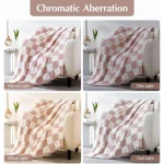 Pink Checkered Throw Blanket – Soft, Cozy & Lightweight, Perfect for Couch, Bed, or Travel (Handmade Gift Idea) 4