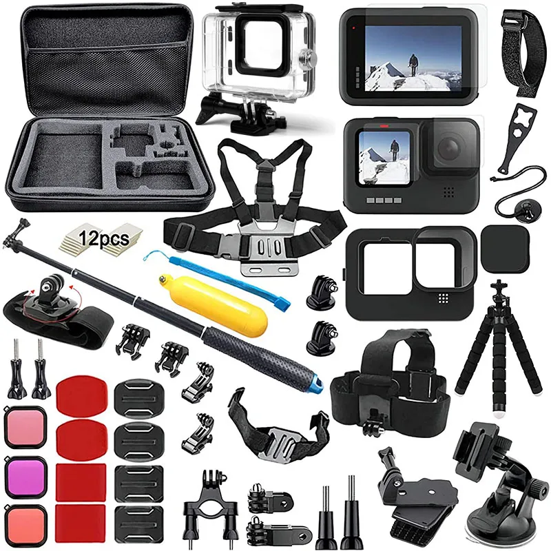 Accessories Kit for Gopro Hero 12 11 10 9 Black Carrying Bag Waterproof Housing Case Tripod Set for Go Pro Hero12 Hero11 10 9 Accessories Kit for Gopro Hero 12 11 10 9 Black Carrying Bag Waterproof Housing Case Tripod Set for Go Pro Hero12 Hero11 10 9