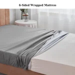 6-Sides Fully Enclosed Waterproof Mattress Cover with Zipper Dust-proof Fitted Sheet for Double Bed, Twin, Full, Queen, King 2